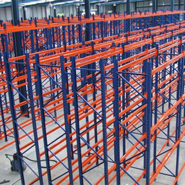 Sistema de estantes industriales Estante profundo doble para paletas de acero para trabajo pesado