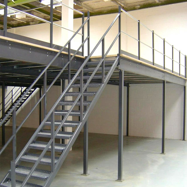 Sistema de entrepiso de almacén Plataforma de acero con estantes de niveles múltiples