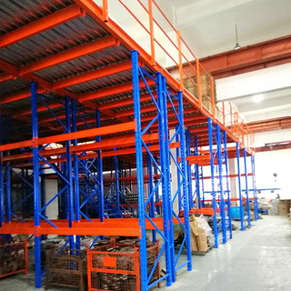 Entresuelo soportado estante industrial modificado para requisitos particulares del metal de la alta capacidad de carga